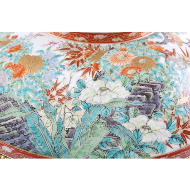 Early 20th Century Large Bronze Mounted Imari Porcelain Footed Centerpiece For Sale - Image 11 of 13