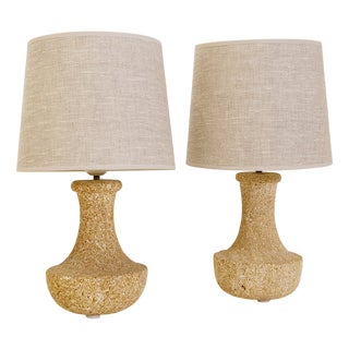 French Stone Lamps, 1970s, Set of 2 For Sale