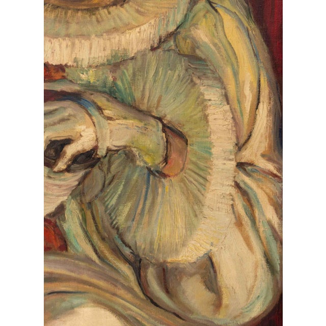 Mid 20th Century Ben Lassen Portrait of a Clown Oil For Sale - Image 5 of 7