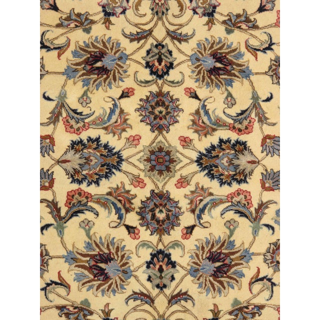 Traditional Vintage Hand-Knotted Persian Mashad Rug 6'8" X 8'1" For Sale - Image 3 of 4