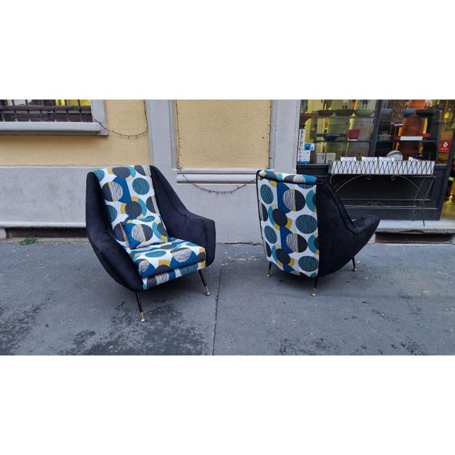 Pole Position Chairs with Iron and Brass Legs from Minotti, Set of 2 For Sale - Image 10 of 14