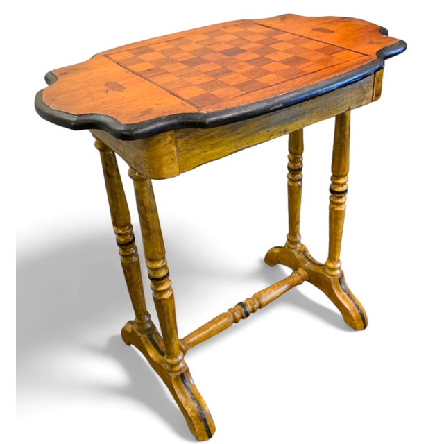 Antique Early 19th Century English Country Style Single-Drawer Chess or Games Table For Sale - Image 13 of 14