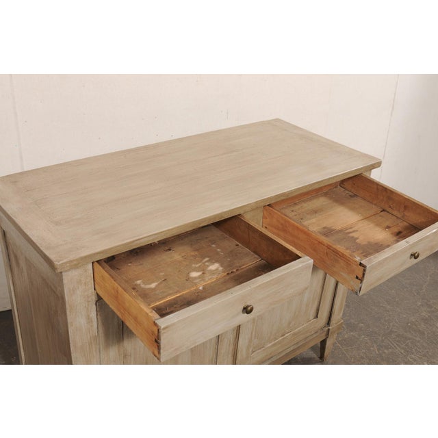 19th Century French Painted Wood Server Console For Sale - Image 11 of 12