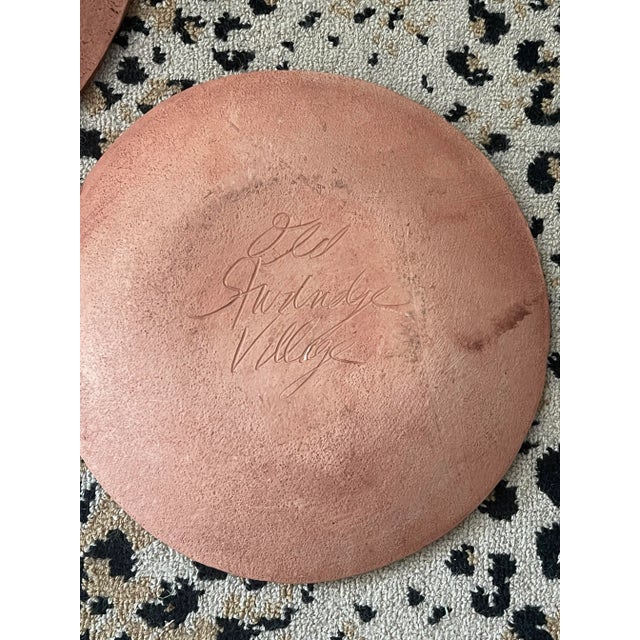 Antique Nantucket Redware Pottery Plates - Set/3 For Sale - Image 10 of 11