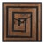 Helix Wooden Square Clock For Sale