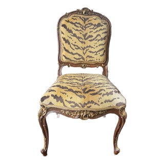 1950s Louis XV Chair in Scalamandre Tigre Upholstery For Sale