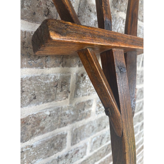 Wood Large 19th Century American Primitive Folk Art Sculptural Hay Fork For Sale - Image 7 of 18