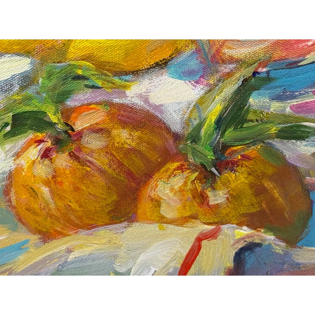 2000 - 2009 D. C. Signed “Orange Juice” Acrylic on Canvas Original Painting For Sale - Image 5 of 12