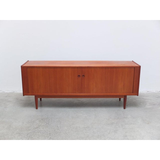 Arne Vodder Danish Teak Sideboard with Tambour Doors by Arne Vodder, 1960s For Sale - Image 4 of 18