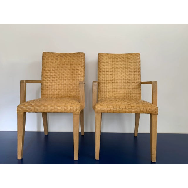 Vintage Woven Leather Chairs- a Pair For Sale - Image 13 of 13