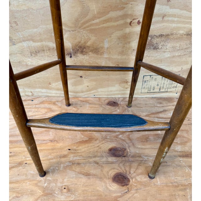 Vintage Modern Danish Cow Horn Bar Stool With Footplate For Sale - Image 10 of 10