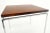 Floating Rosewood Top Chrome Stainless Base Square Side End Coffee Table For Sale - Image 11 of 13