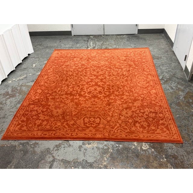 Traditional 7ft 10in × 9ft 9in Morel Canal Grande Aragosta Wool Area Rug For Sale - Image 3 of 12