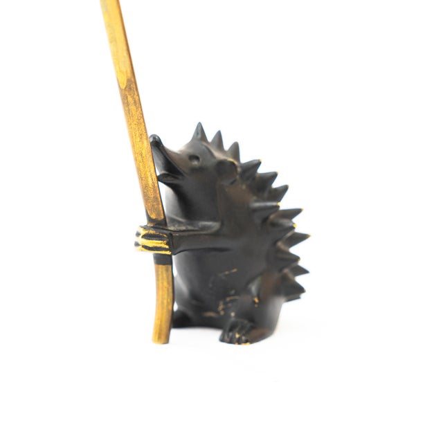 1950s Brass Hedgehog Figurine Pretzel Holder from Walter Bosse, 1950s For Sale - Image 5 of 11