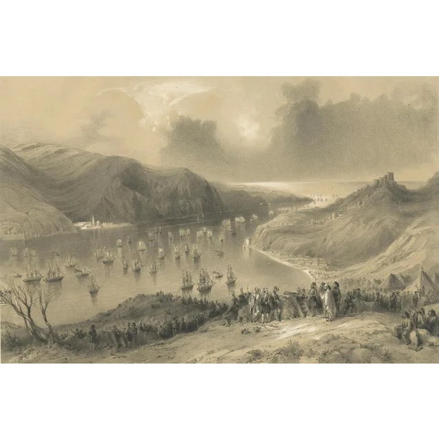 Paper Provost, Anglo-French Fleet Entering the Black Sea from the Bosphorus, Crimean War, 1854, Print For Sale - Image 7 of 10