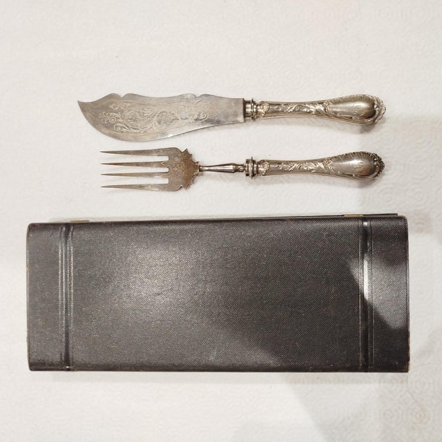 Silver Cutlery Set, 1800s, Set of 2 For Sale - Image 9 of 18