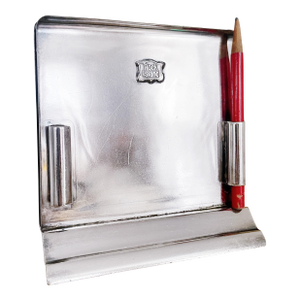Antique Silver Plated Menu Holder From Rock Island Lines Railroad