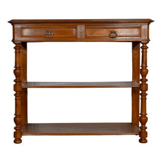 Antique Walnut Service Table For Sale
