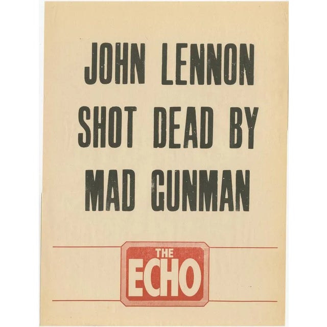 John Lennon Assassination Headline Poster, 1980 For Sale - Image 3 of 6