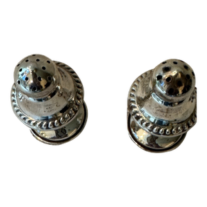 1950s Sterling Silver Salt & Pepper Shakers - A Pair