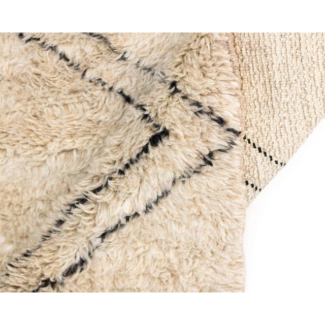 Textile Premium Hand-Knotted Moroccan Wool Rug | 10'2" X 6'7" | One of a Kind For Sale - Image 7 of 9