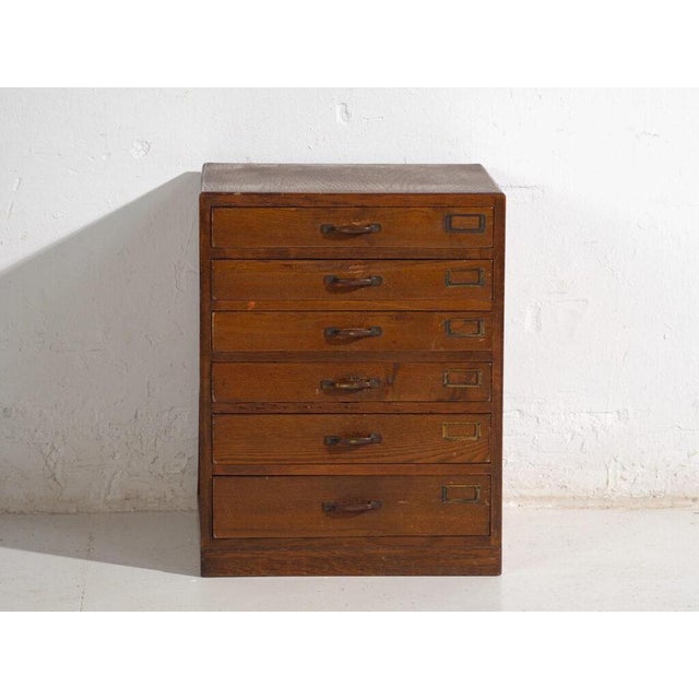 Small Antique Japanese Tansu File Cabinet For Sale - Image 5 of 10