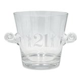Vintage the '21' Club Nyc Restaurant Tiffany & Co. Glass Ice Bucket Barware For Sale
