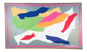 Larry Kessler Composition V Abstract Oil on Canvas Painting, 2007