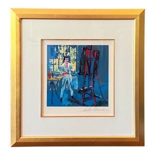 1990s LeRoy Neiman "Self Portrait" Hand Signed Limited Edition Serigraph, Framed For Sale
