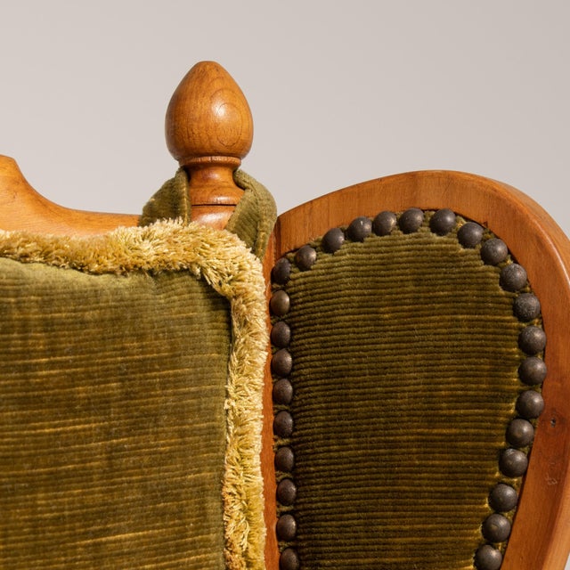 Brown 1970s Brown Wood Pair of Lounge Chairs For Sale - Image 8 of 16