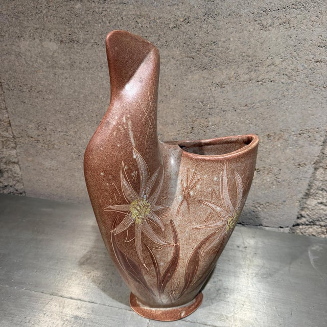Ceramic Mid-Century Biomorphic Vallauris Ceramic Vase Dove For Sale - Image 7 of 12