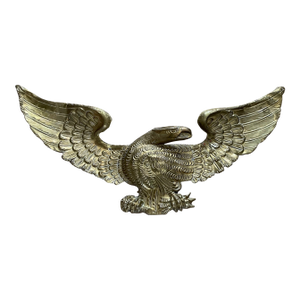 Late 19th Century Victorian Veterans Hall Pressed Brass American Eagle Flag /Bunting Holder