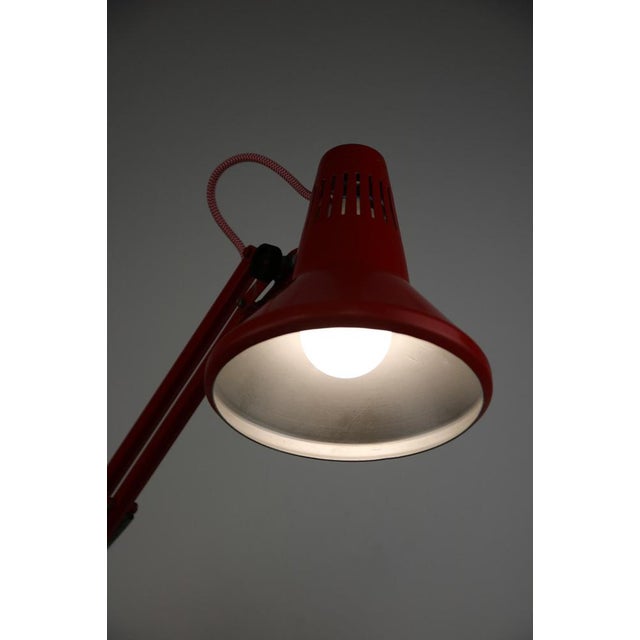 Red Adjustable Achitect Table Lamp by Tep, 1970s For Sale - Image 12 of 15