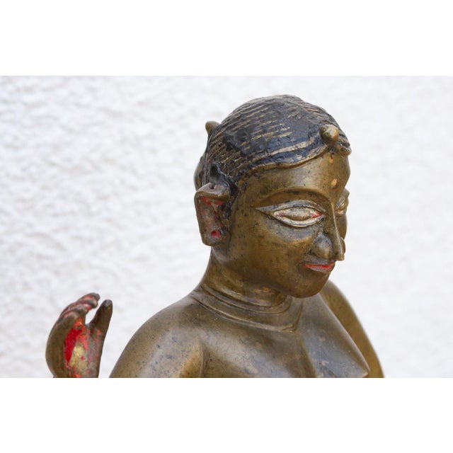 Contemporary Bronze Yakshini Devotional Attendant Figure For Sale - Image 3 of 10