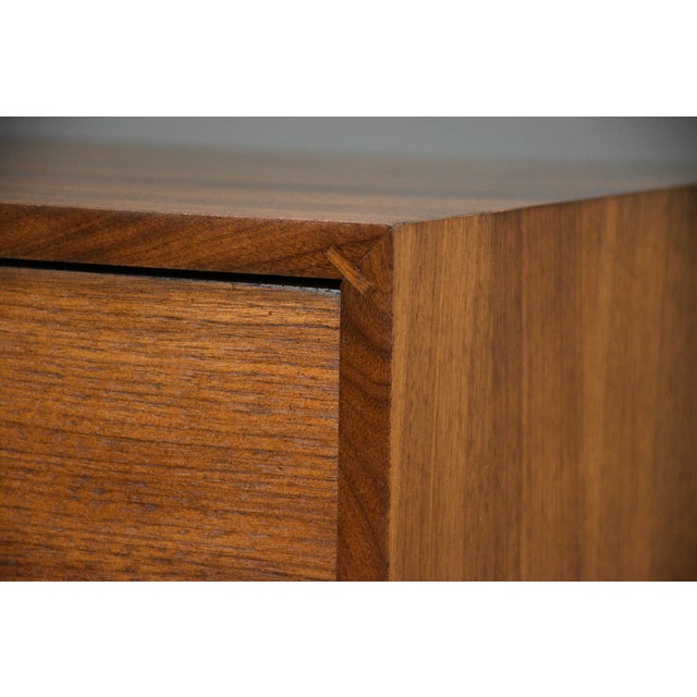 Brown 1960s Refinished Kipp Stewart for Directional by Calvin Walnut Dresser Chest For Sale - Image 8 of 8