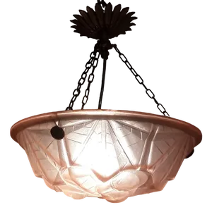 French Art Deco Ceiling Lamp, 1920s