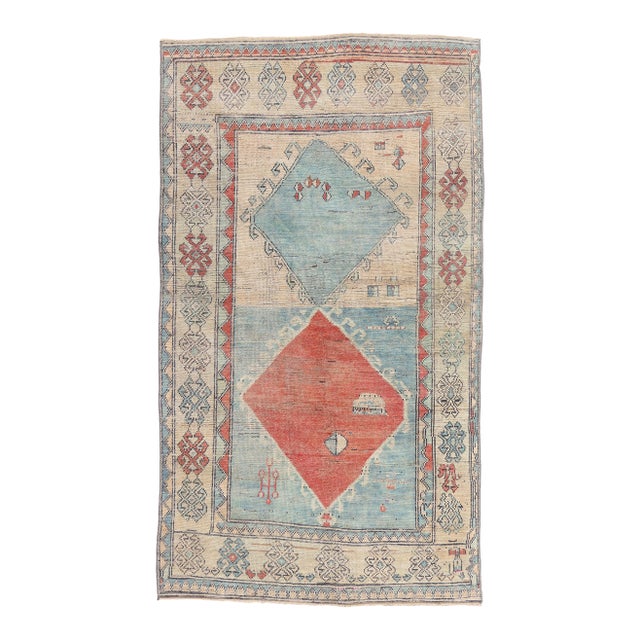 Vintage Turkish Oushak Rug, 04'07 X 07'11 For Sale