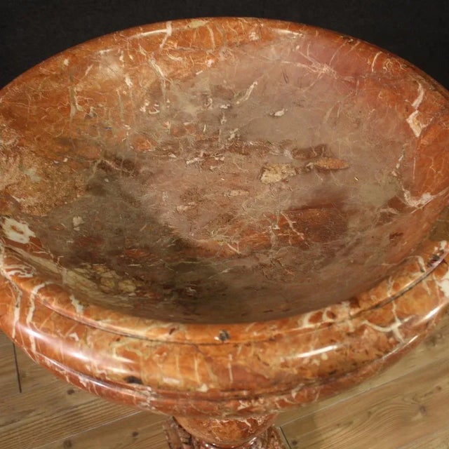Antique Italian Red Marble Tub, 1870 For Sale - Image 3 of 13