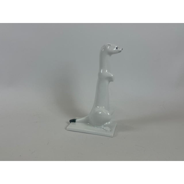 1970s Porcelain Ermine Figurine by Tor Vaa for Porsgrund, 1960s For Sale - Image 5 of 13