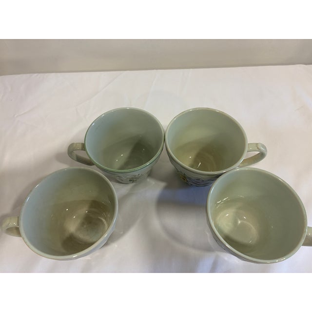 Ceramic Vintage Provistone Rose Marie Floral Mugs - Set of 4 For Sale - Image 7 of 10