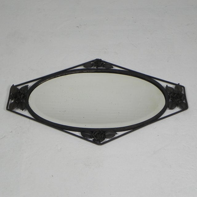 Art Deco Mirror with Faceted Glass, 1930s For Sale - Image 12 of 12