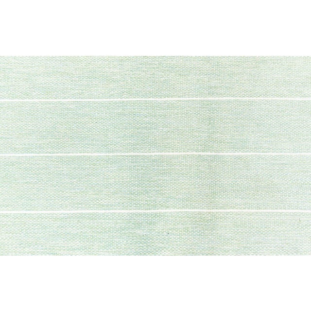 Mid-Century Modern Vintage Swedish Green Flat Woven Rug Doris Leslie Blau For Sale - Image 3 of 7