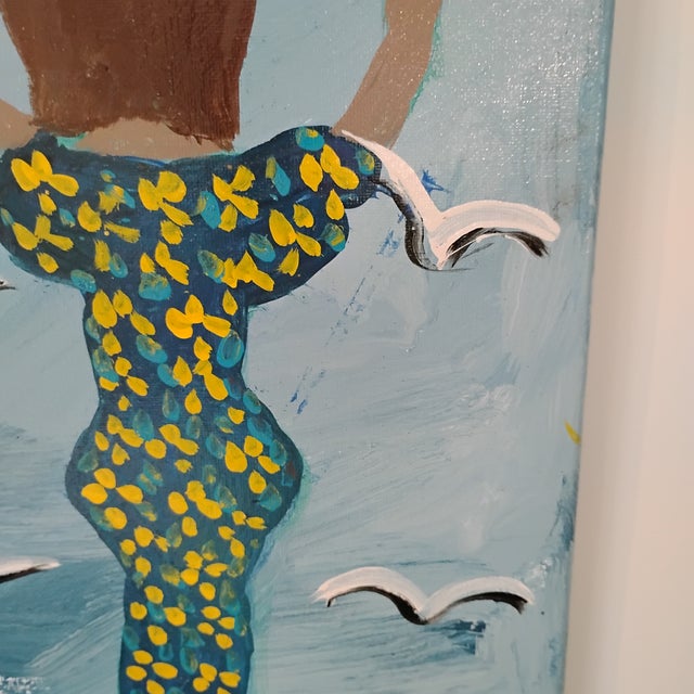 Textile Peace Be Still Oil Painting For Sale - Image 7 of 7