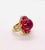Bochic “Capri” Vintage Natural Ruby & Diamond Retro Ring Set In 18K Gold & Silve For Sale - Image 11 of 12