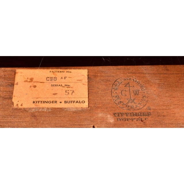 Queen Anne Kittinger Co Mahogany Tea Table Vintage Queen Anne Scalloped Apron Candle Slides For Sale - Image 3 of 9