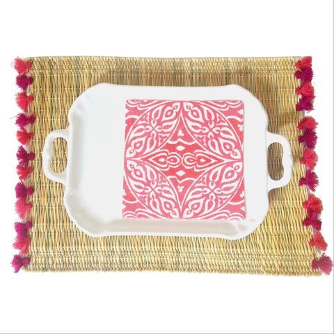 Moroccan Lola Placemat With Tassel, Set of 2 Baja For Sale - Image 3 of 5