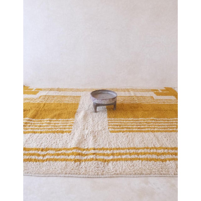Contemporary Yellow Moroccan Modern Area Rug - 11.4 X 8 Ft For Sale - Image 3 of 8