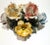 Vintage Capodimonte Style Porcelain Flowers basket Display Made In Italy