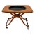 Fruitwood Serving Cart Mid Century Modern Removable Tray Rolling Bar Table 60s For Sale