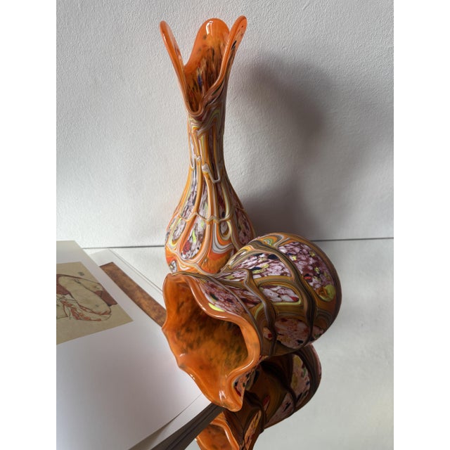 Central European Studio Art Glass Sculptural Vase Set, 1980s, Set of 2 For Sale - Image 4 of 15